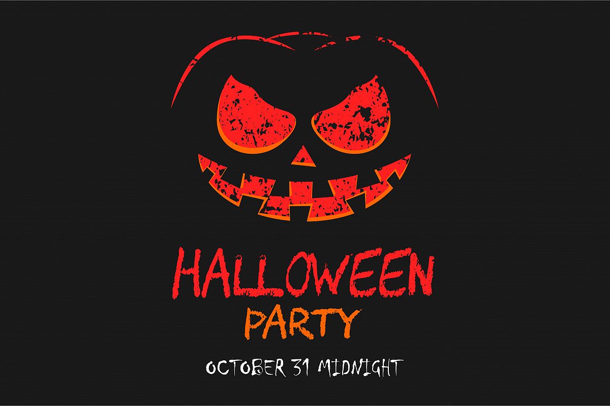 Scary halloween party with pumpkin background example image 1