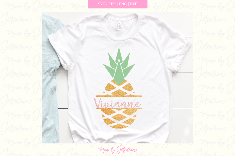 Pineapple Monogram Svg, Pineapple Svg, Summer Svg, pineapple example image 1