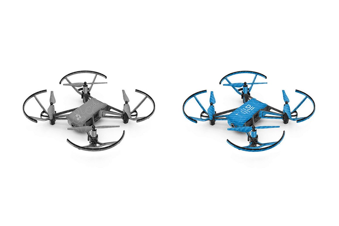 DJI Tello Drone 2018 Skin PSD Mockup Template Full Wrap example image 1
