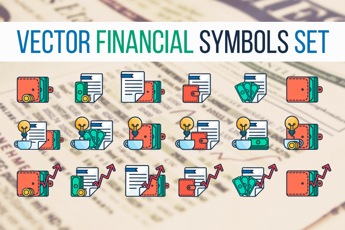 Financial Symbols Set example image 1