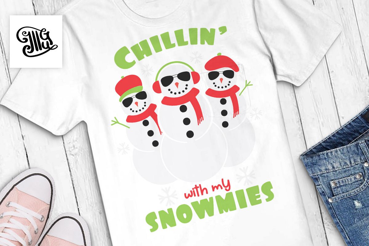 Chilling with my snowmies - Christmas kids example image 1