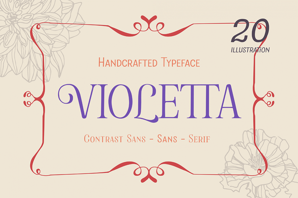 Violetta Handcrafted Typeface example image 1