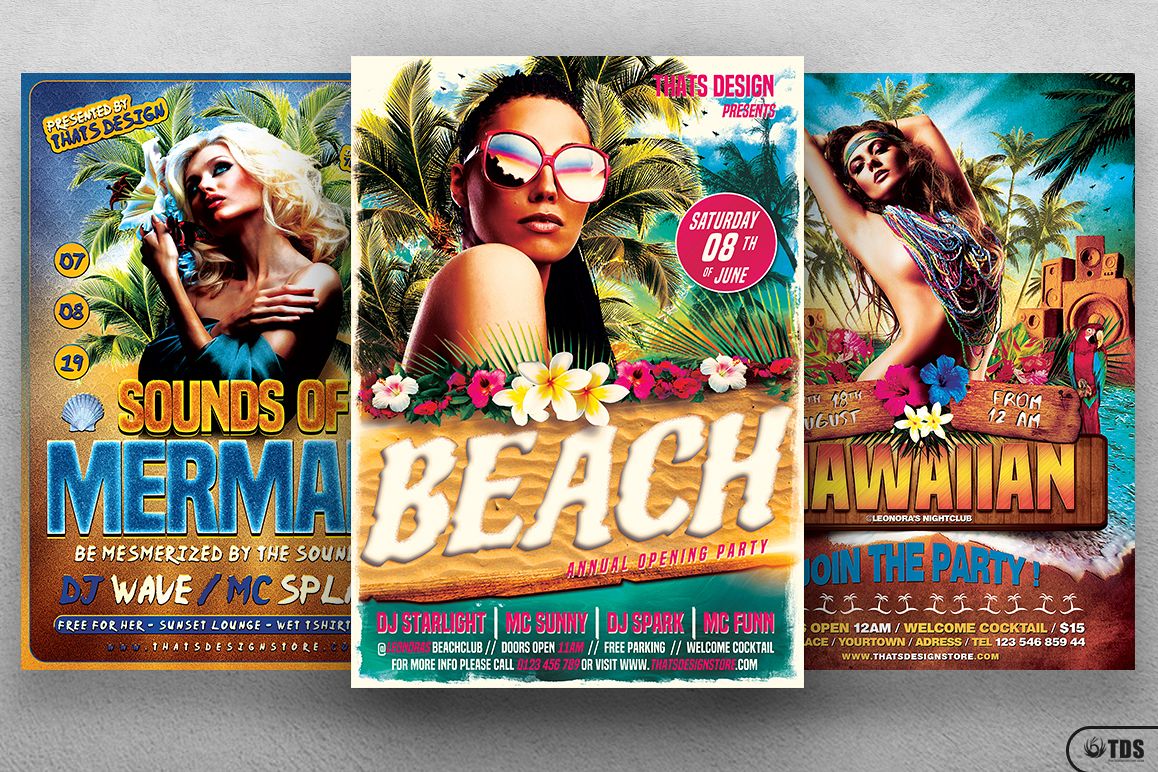 Beach Party Flyer Bundle V2 example image 1
