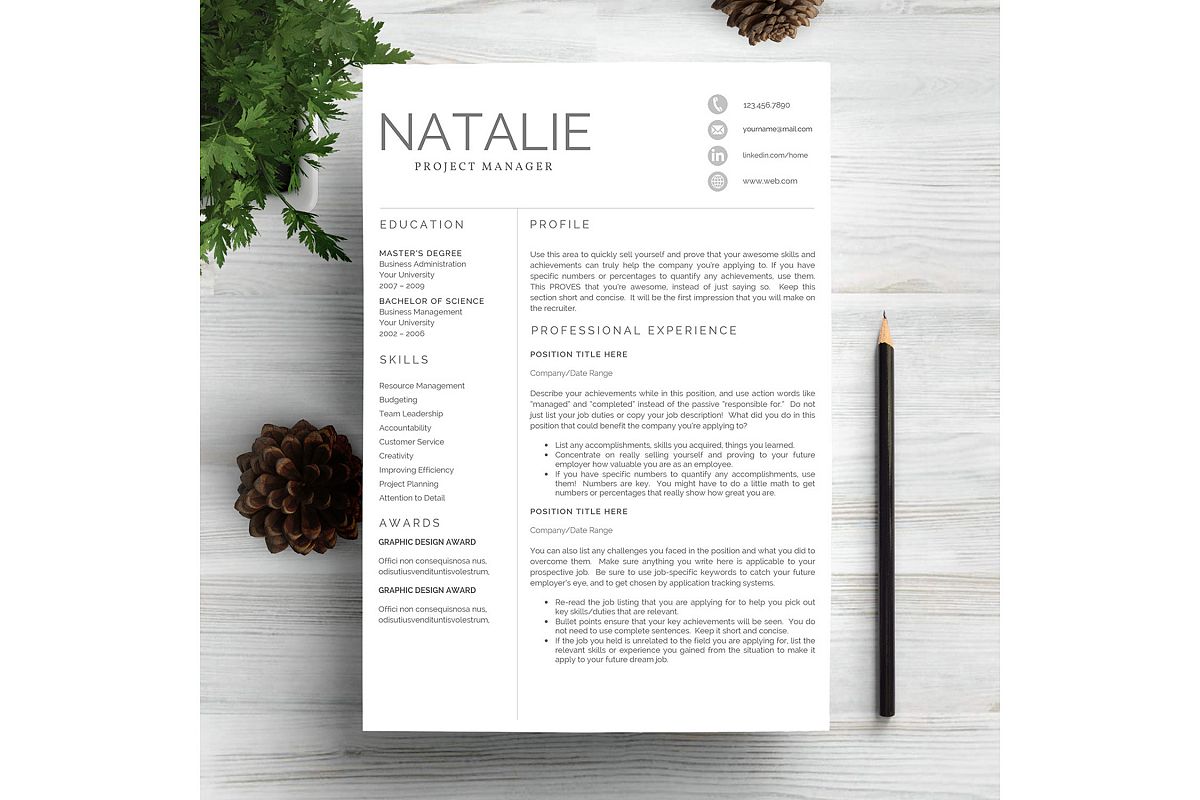 Resume Template CV Word example image 1