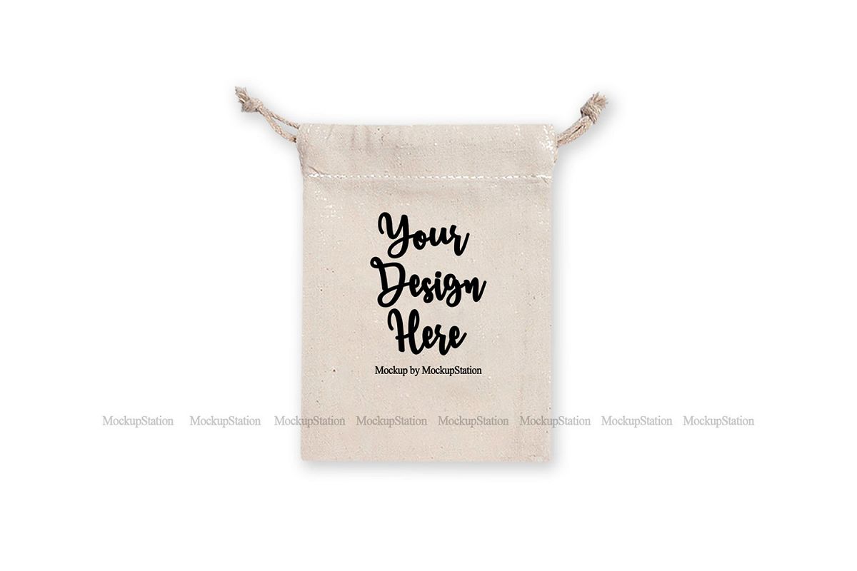Download Party Favor Bag Mockup, Beige Tooth Fairy Bag Pouch Mock Up