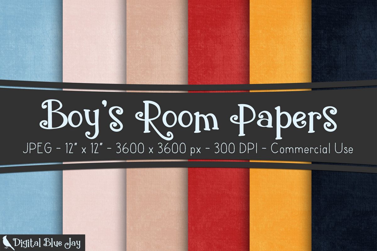 Digital Paper Textured Backgrounds - Boy's Room example image 1