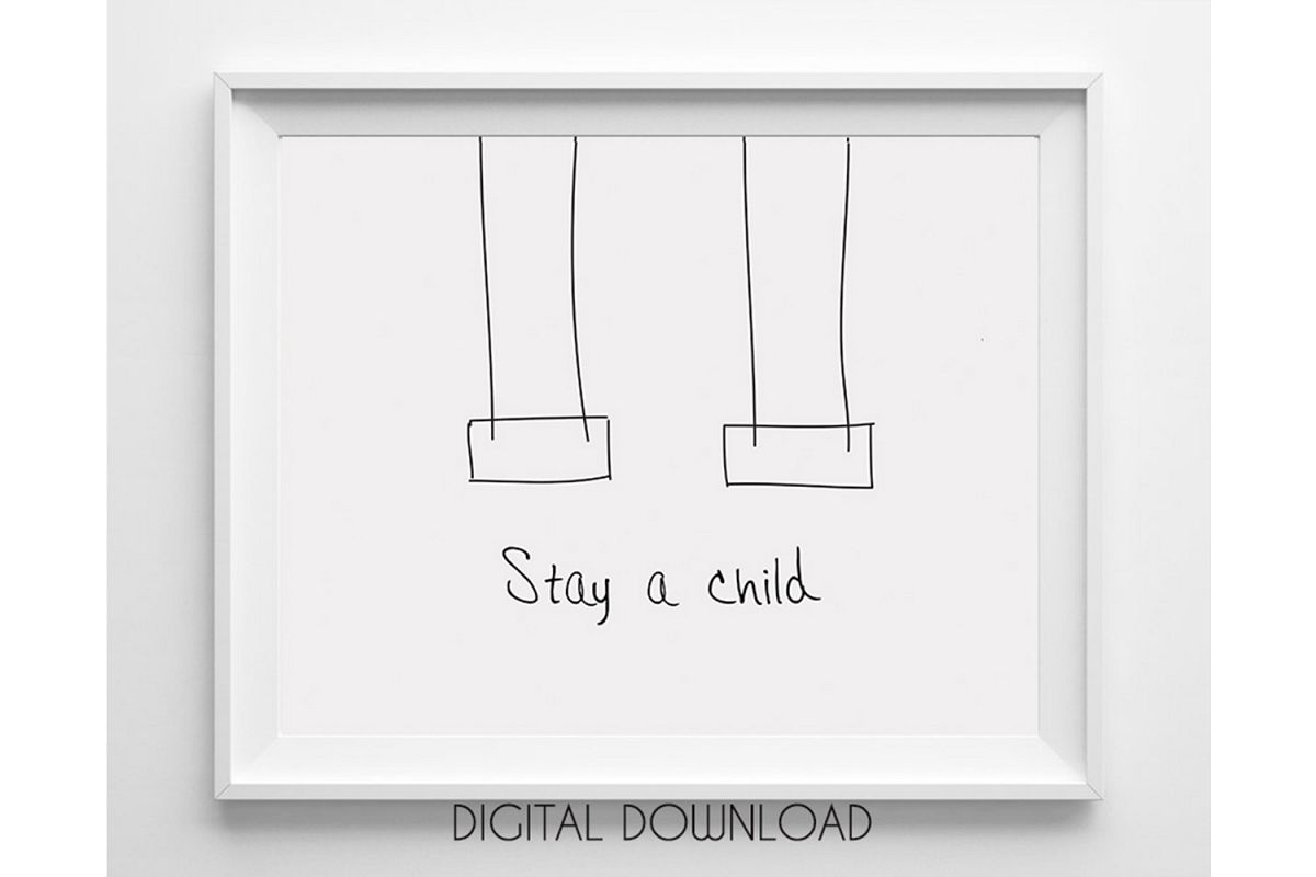 Nursery Quote Printable, Kids Room Wall Art Large example image 1