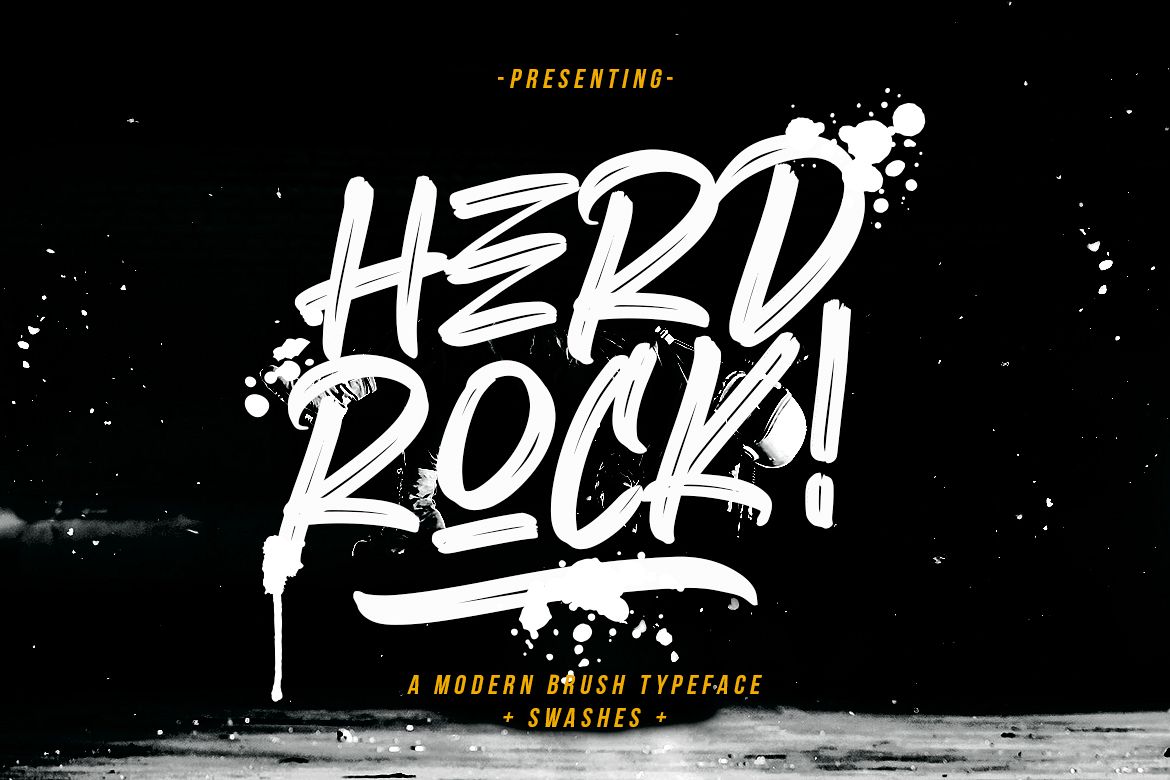 Herdrock Brush Typeface example image 1