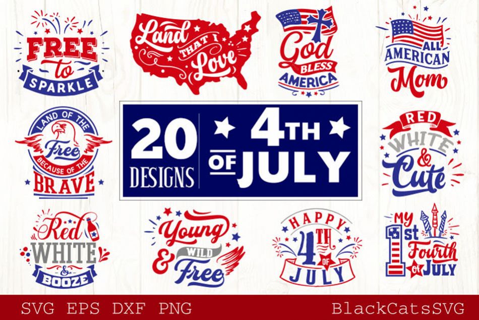 Fourth of July SVG Bundle 20 Designs example image 1