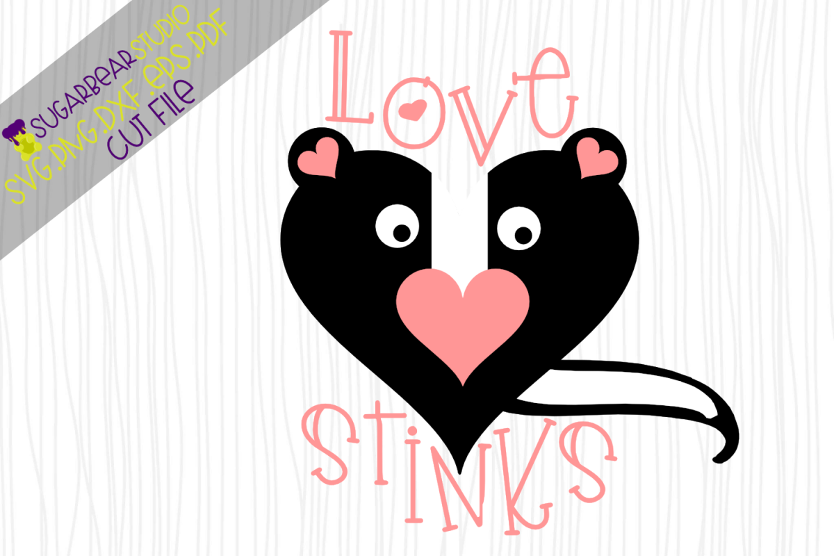 Love Stinks Skunk SVG example image 1