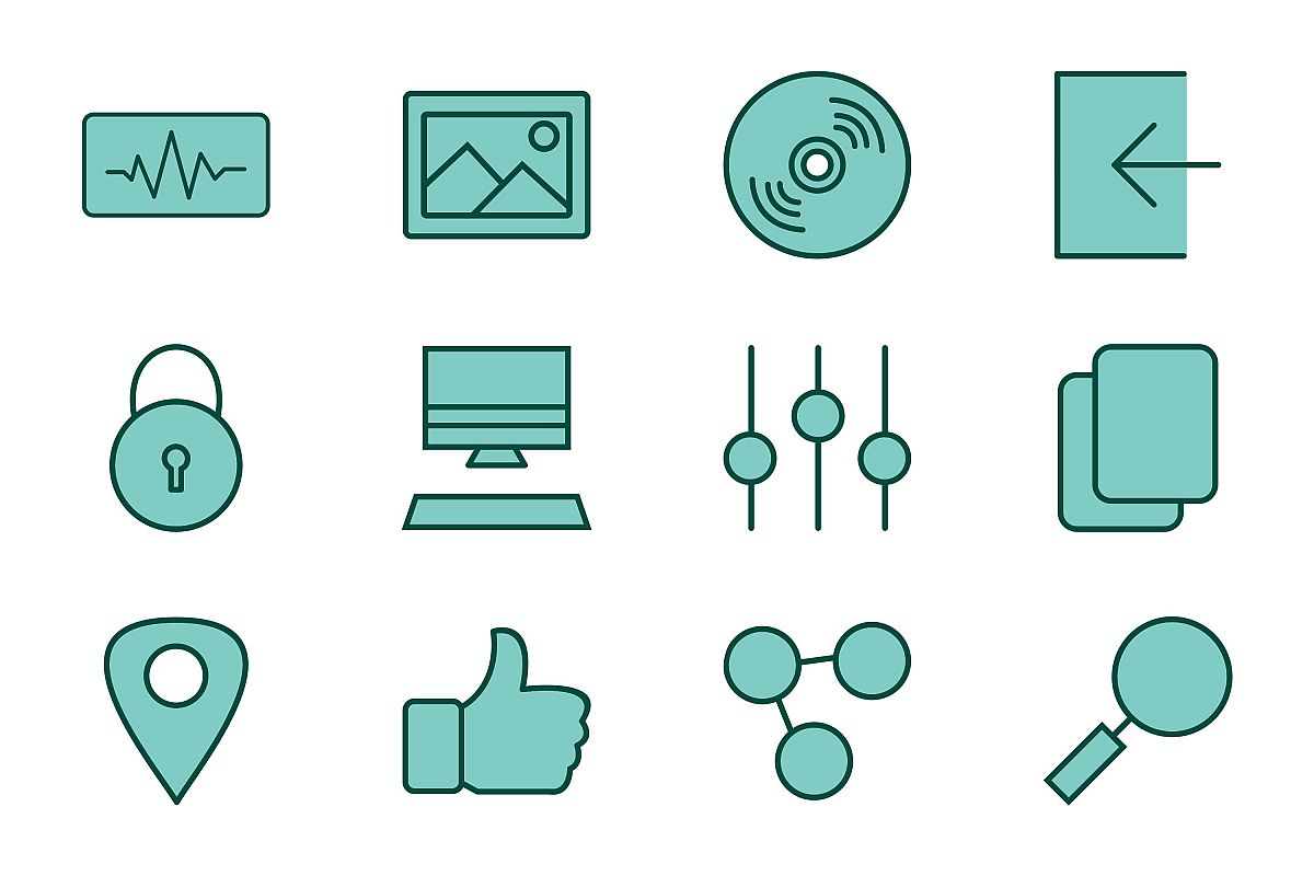 Set Of Multimedia Icons example image 1