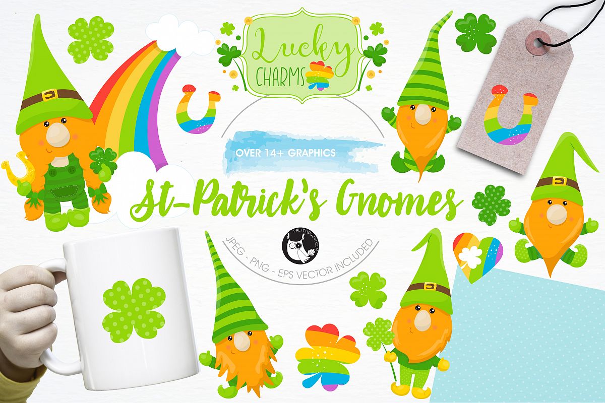 St-Patrick Gnomes graphics and illustrations example image 1