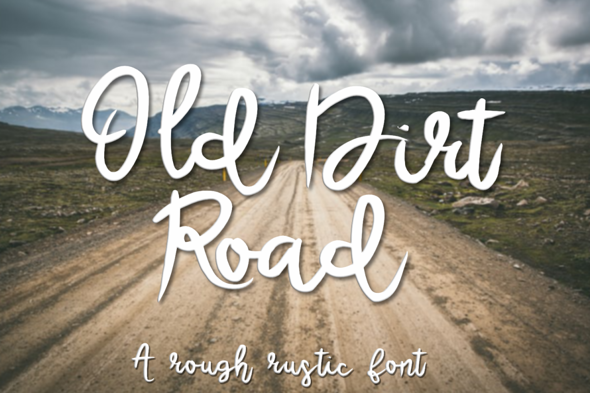 Old Dirt Road - A Rough Rustic Script Font example image 1