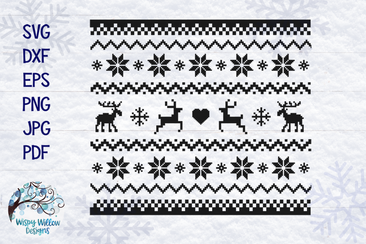 Download Christmas Sweater SVG | Ugly Christmas Sweater Pattern SVG