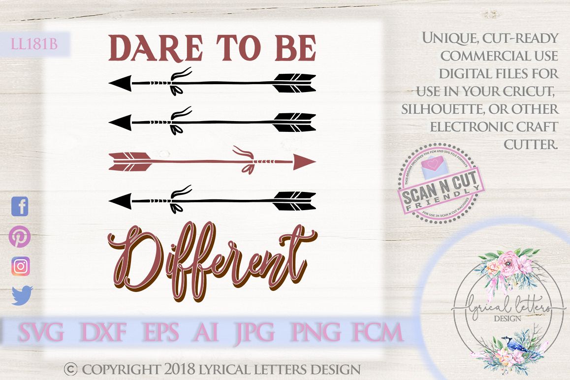 Dare To Be Different With Arrows SVG DXF LL181B example image 1