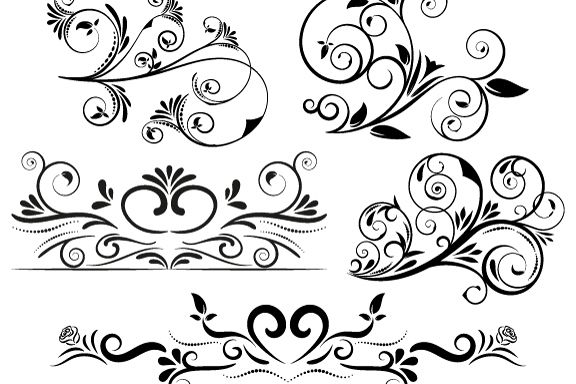 Download 5 Swirl Vectors Svg Dxf Png Jpg Eps vector file Cut Files