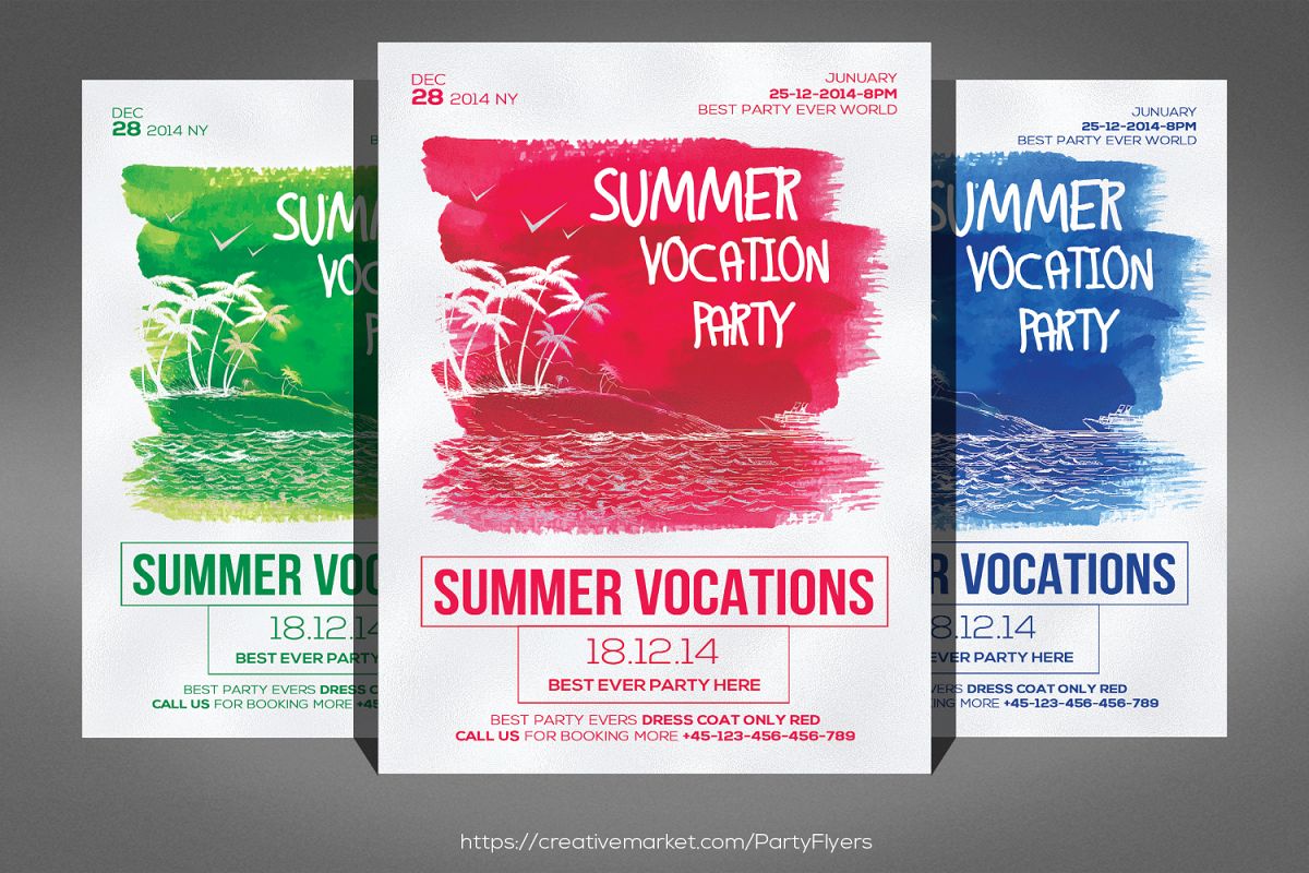 Summer Vocation Party Flyer example image 1