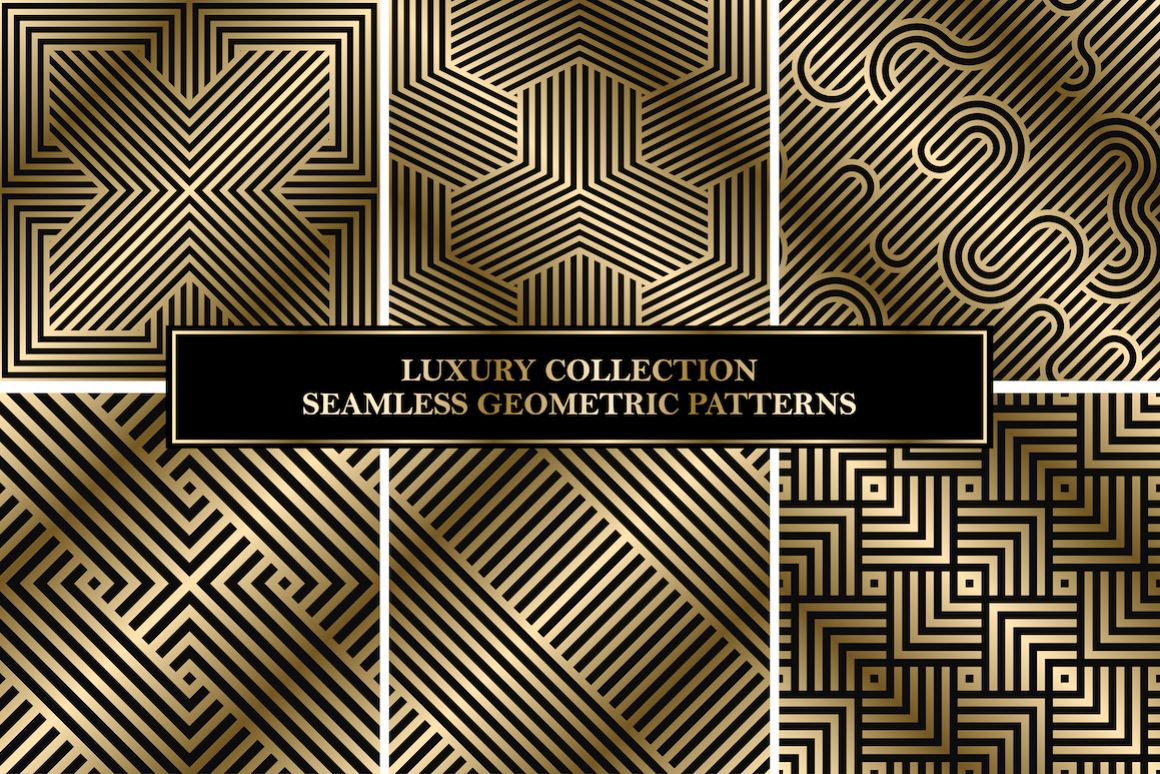 Luxury seamless striped patterns example image 1