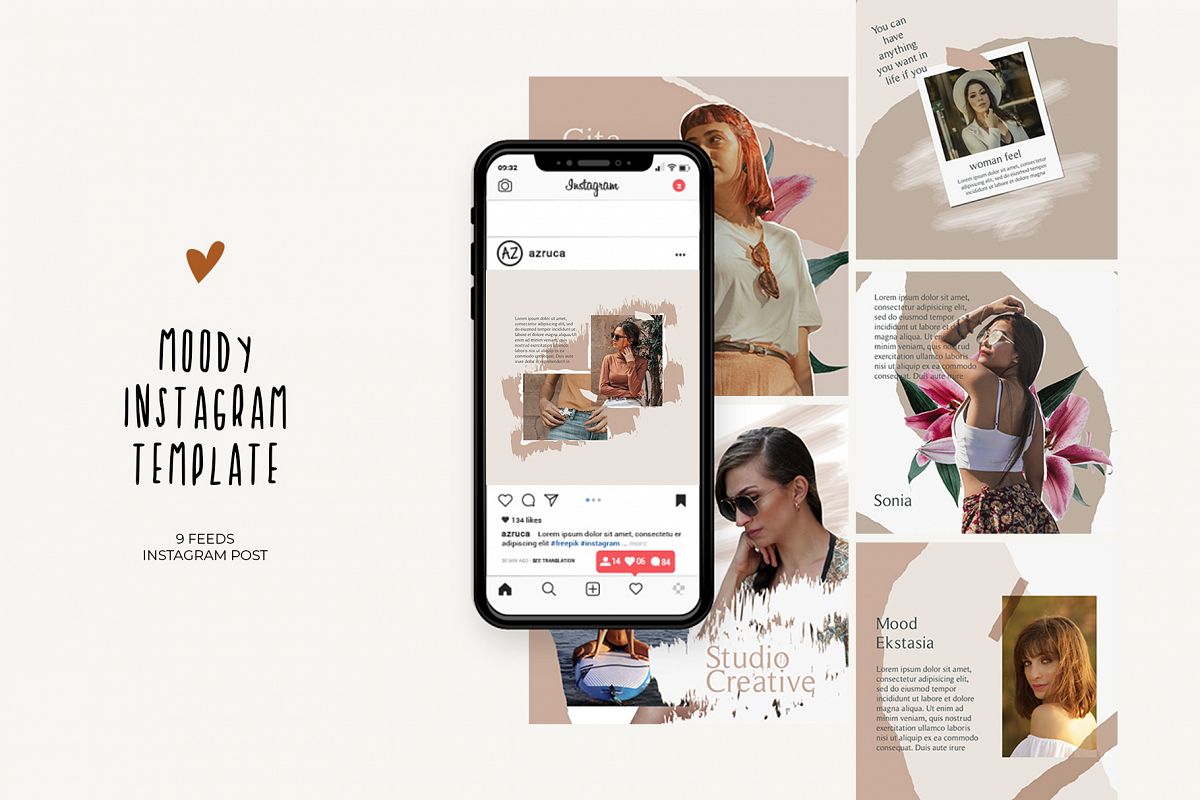 Moody Instagram Templates example image 1