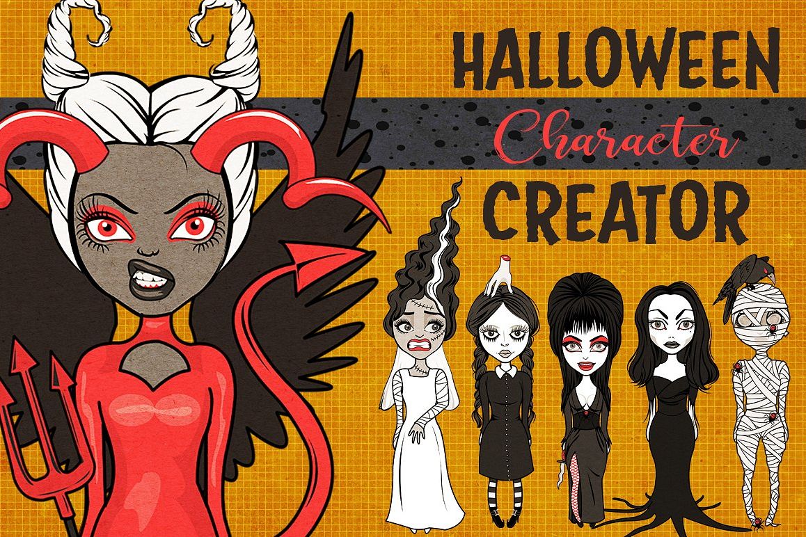 Halloween Girls Character Creator example image 1