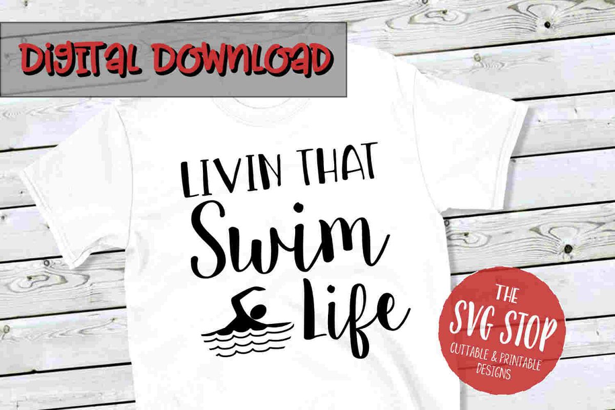 Swim Life -SVG, PNG, DXF example image 1