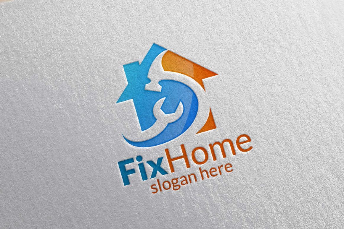 Real Estate Logo Fix Home Vector Logo Design Suitable For Architecture Handymanbricolagediy