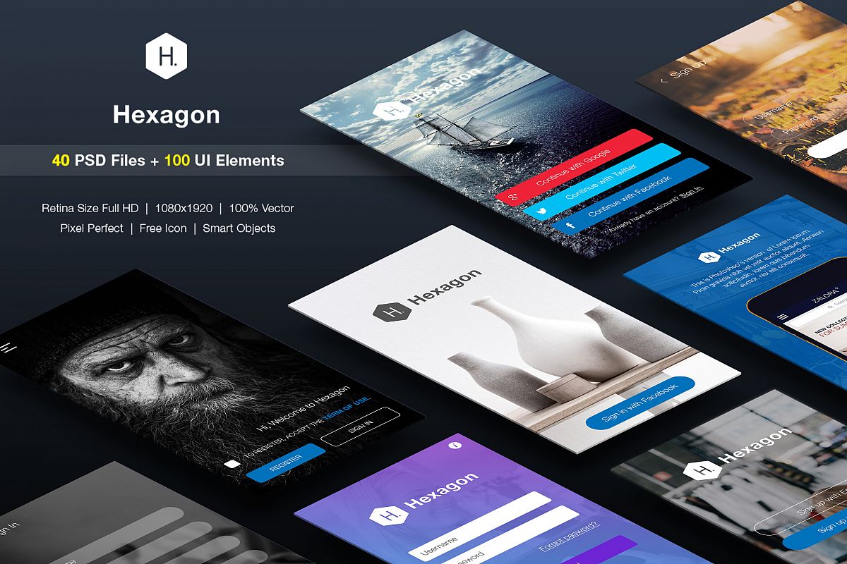 SignUp / Login - Mobile Form UI kit example image 1