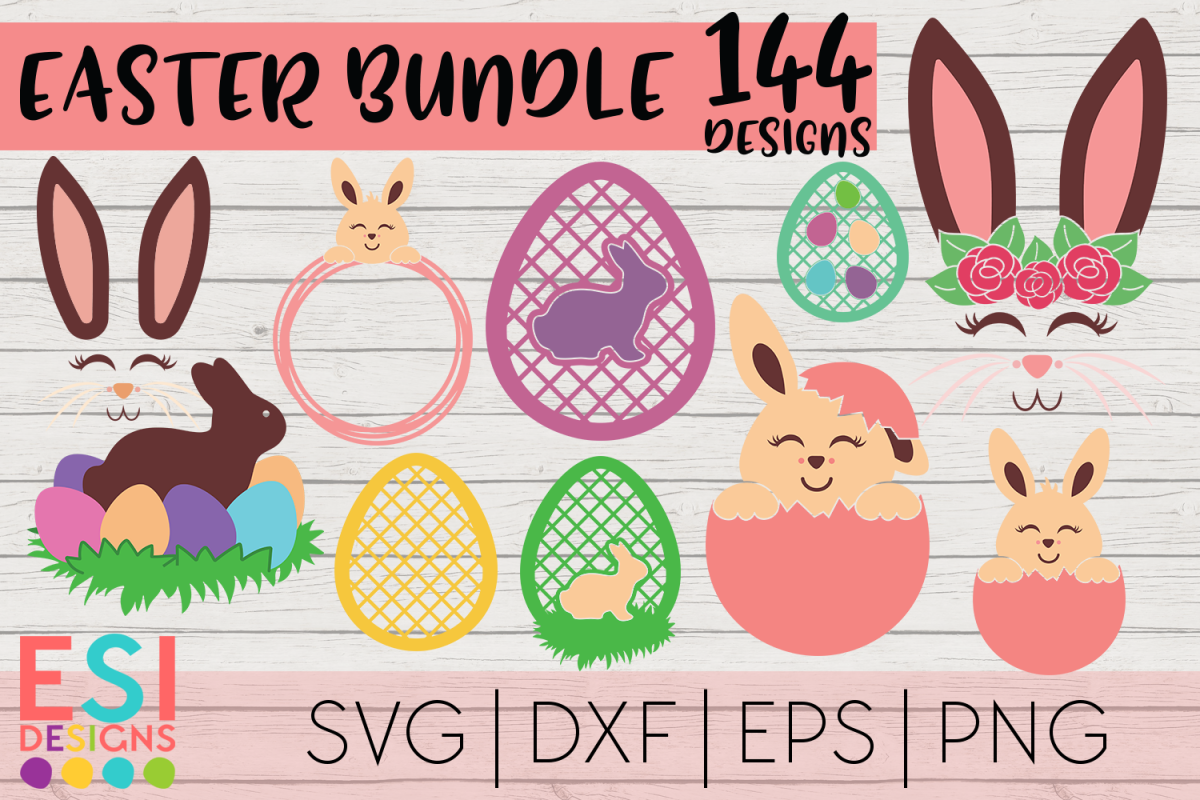 Easter Mega Bundle| Easter Bunny | SVG DXF EPS PNG example image 1
