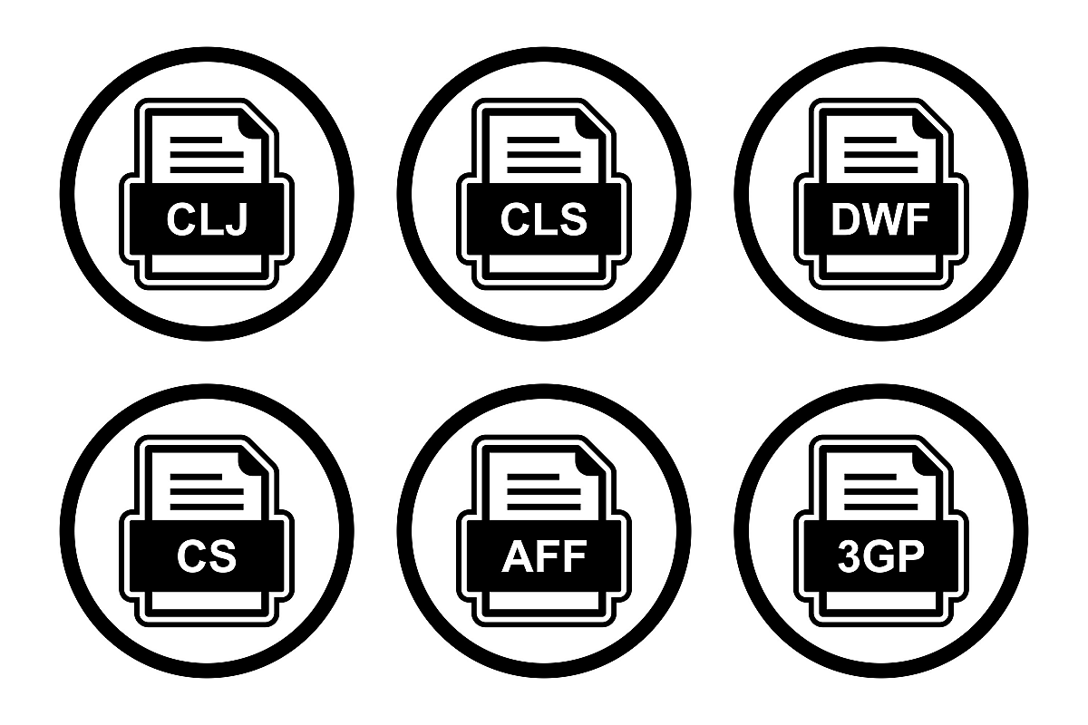 Set Of File Formats Icons example image 1