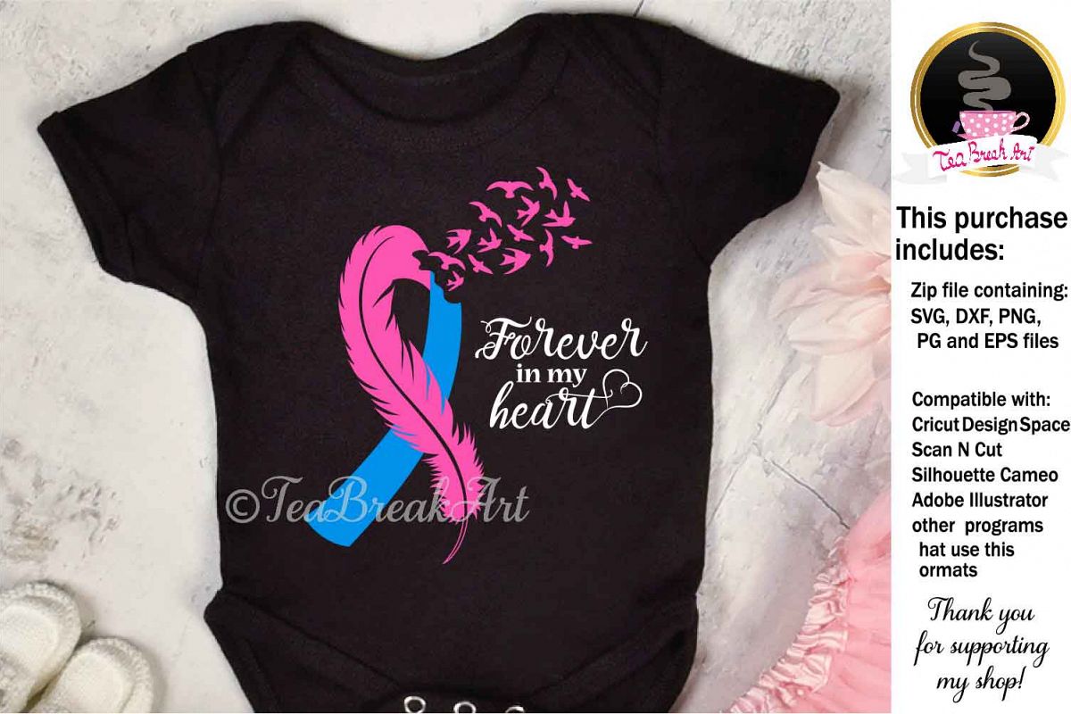 Pregnancy loss Awareness Cutting Files 1081 example image 1