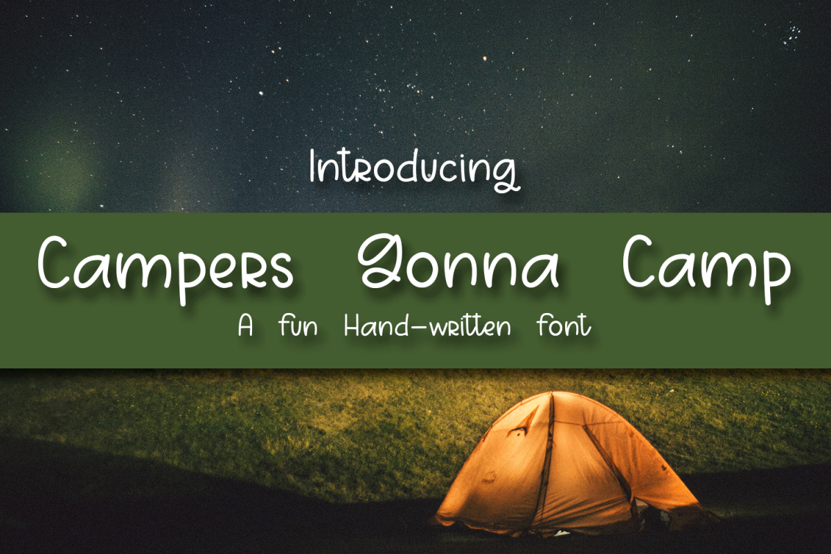 Campers Gonna Camp - A Fun Hand-Written Font example image 1