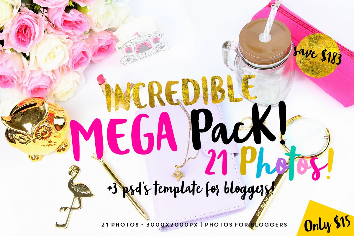 BUNDLE 21 PHOTOS STYLED STOCK PHOTO example image 1
