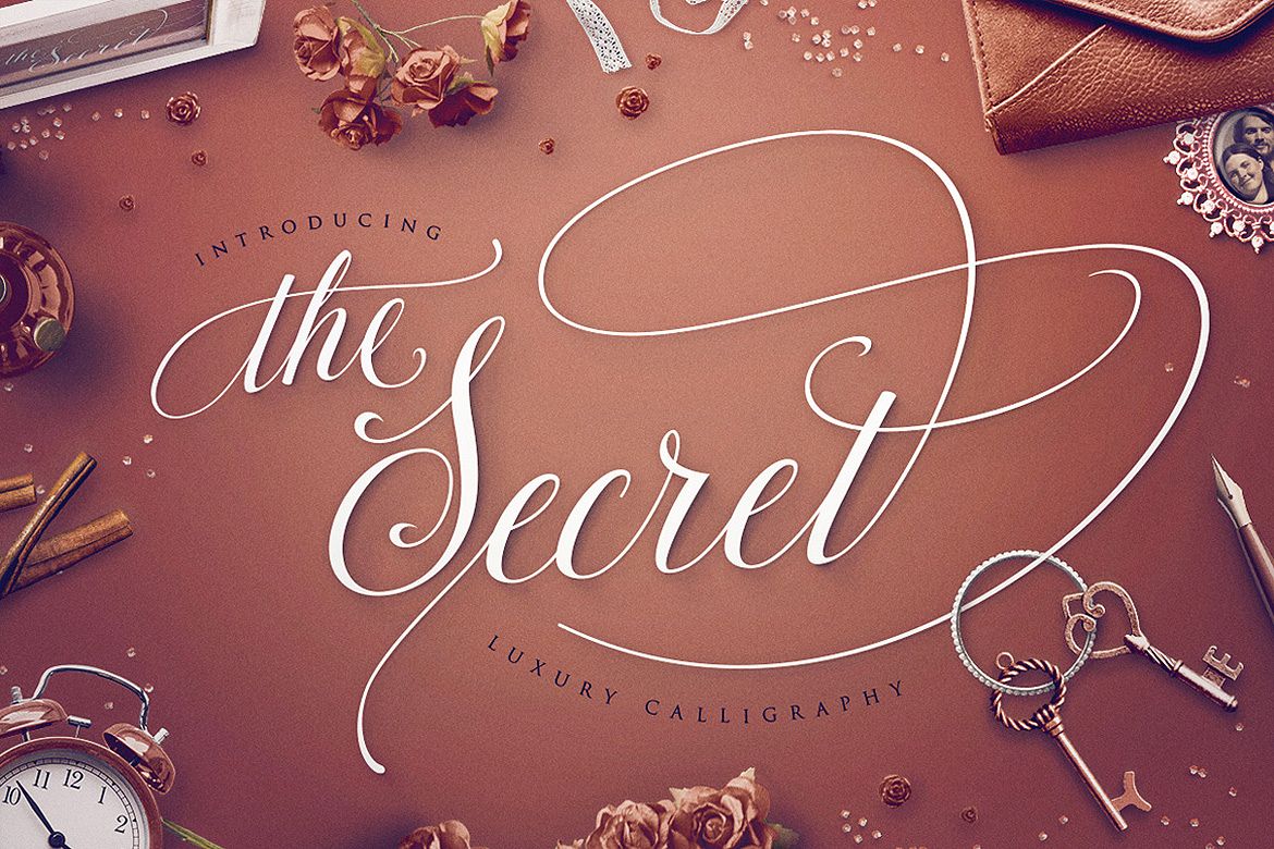 TheSecret Luxury Calligraphy Script example image 1