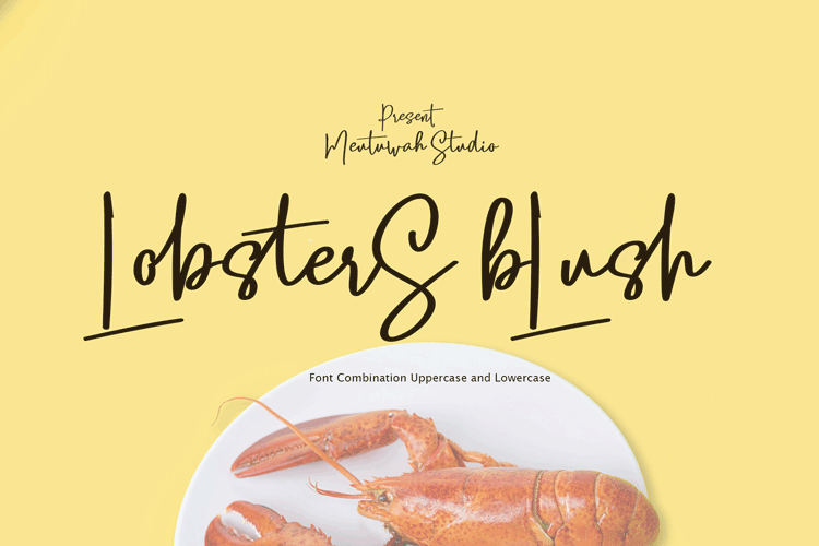 Lobsters Blush Font Duo example image 1