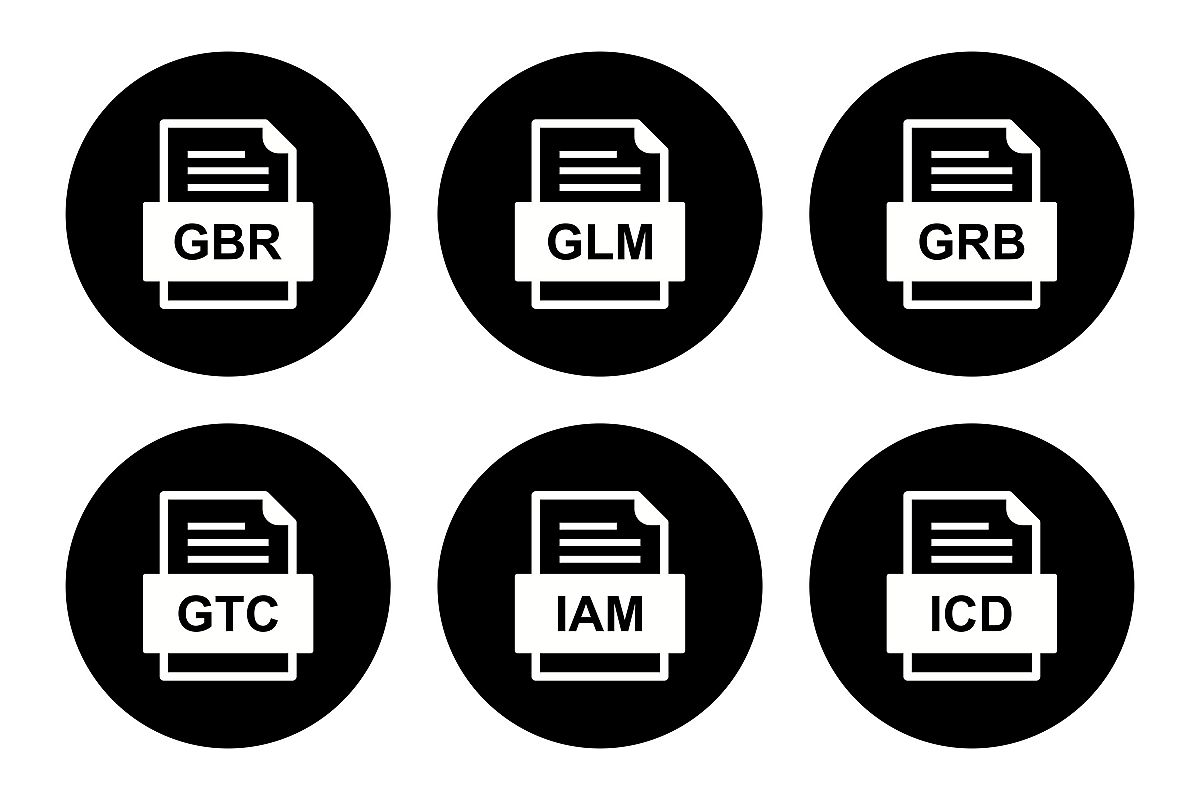 Set Of File Formats Icons example image 1