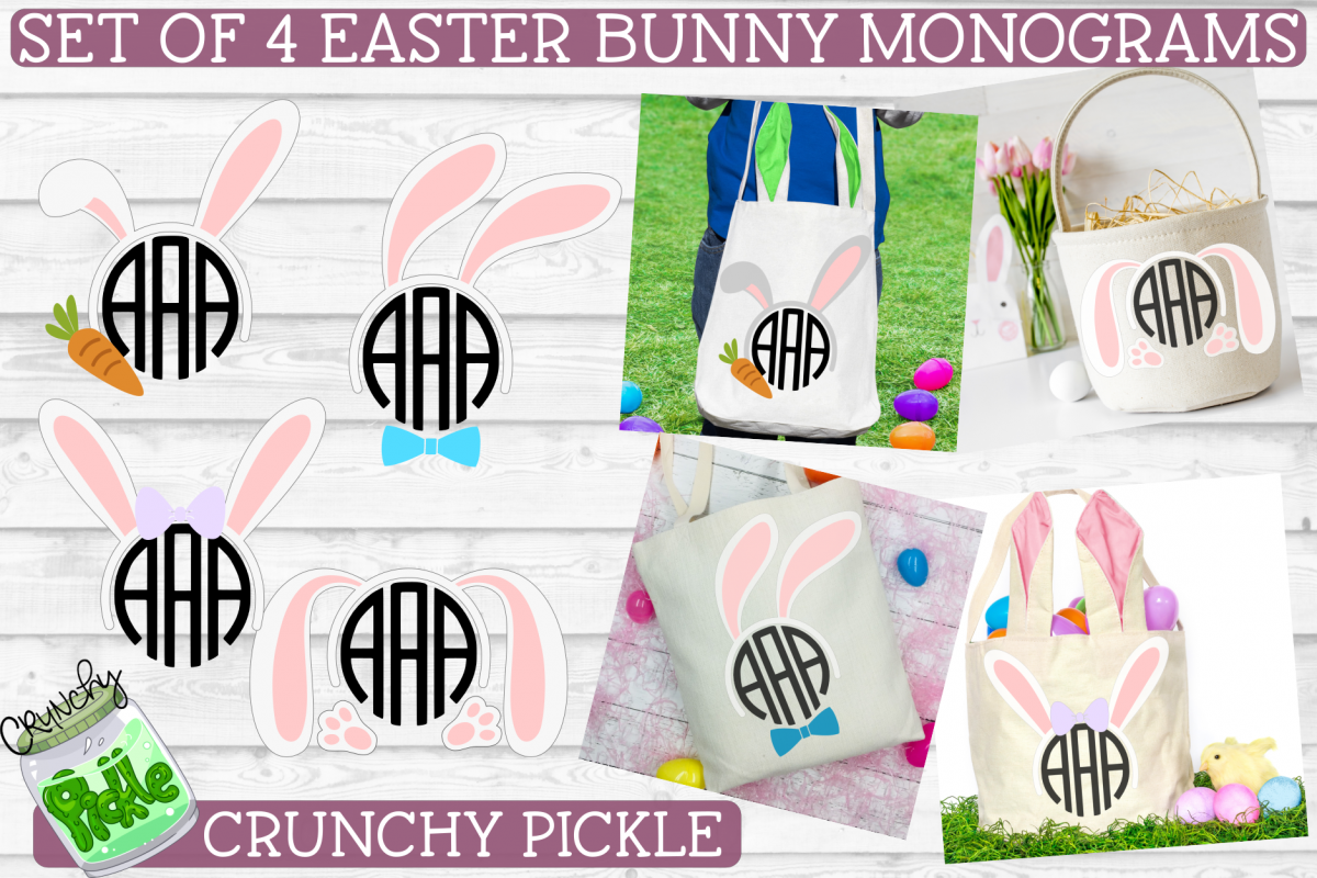 Download Easter Monograms Mini SVG Cut File Bundle