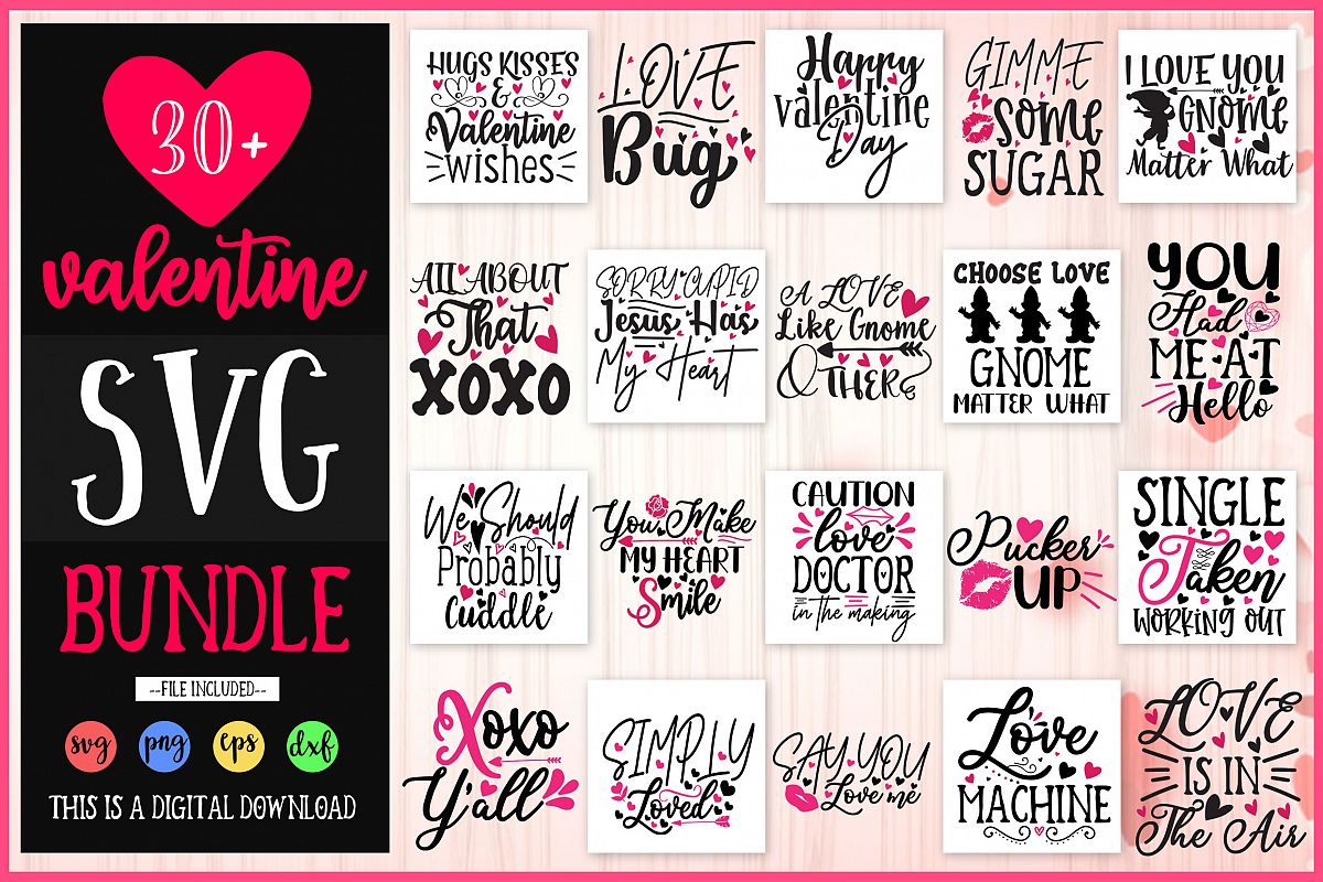 Valentine SVG Design Bundle Vol 1 example image 1