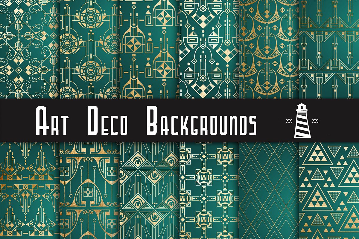 1920 Art Deco Digital Paper example image 1