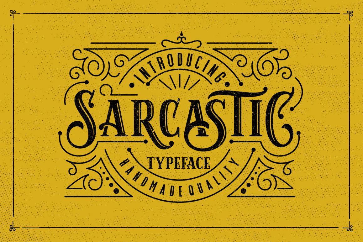 Sarcastic Typeface + Extras example image 1
