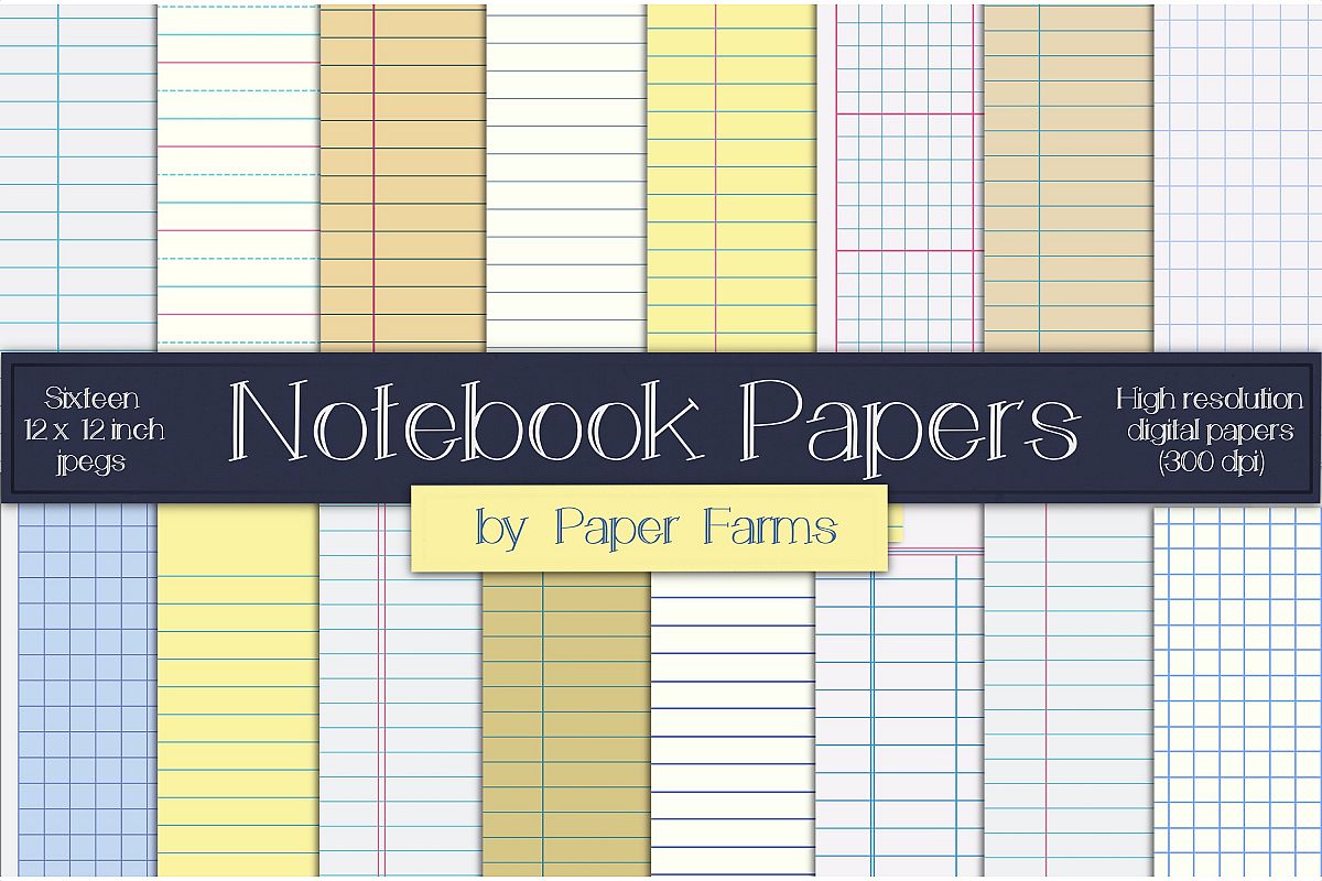 Notebook digital paper example image 1