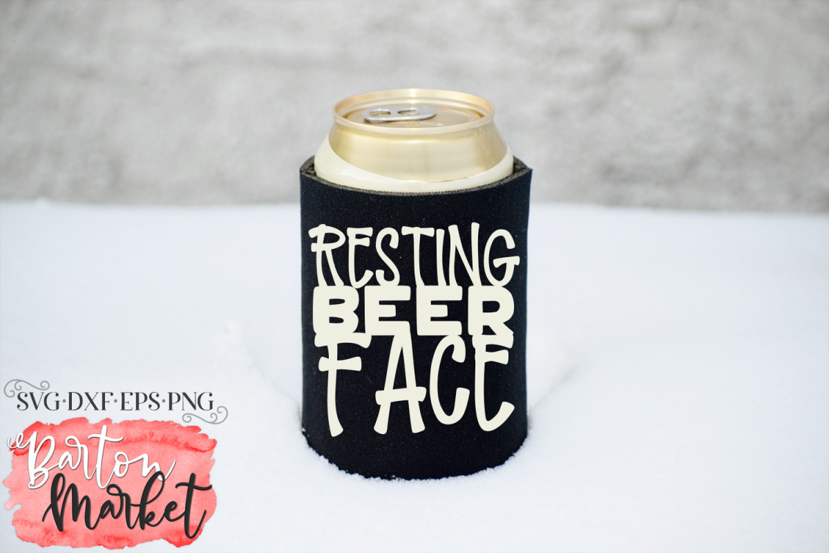 Resting Beer Face SVG DXF EPS PNG example image 1