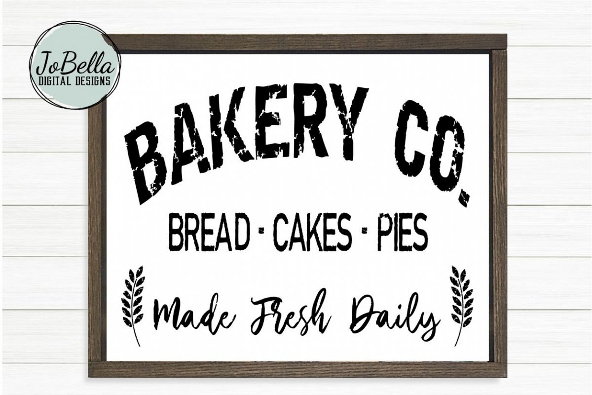 Bakery SVG and Printable - Distressed Farmhouse Design example image 1