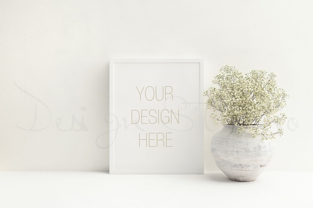 Styled Stock Photography, Frame Mockup, white Frame mockup, Styled Photography Mockup, stock photo example image 1