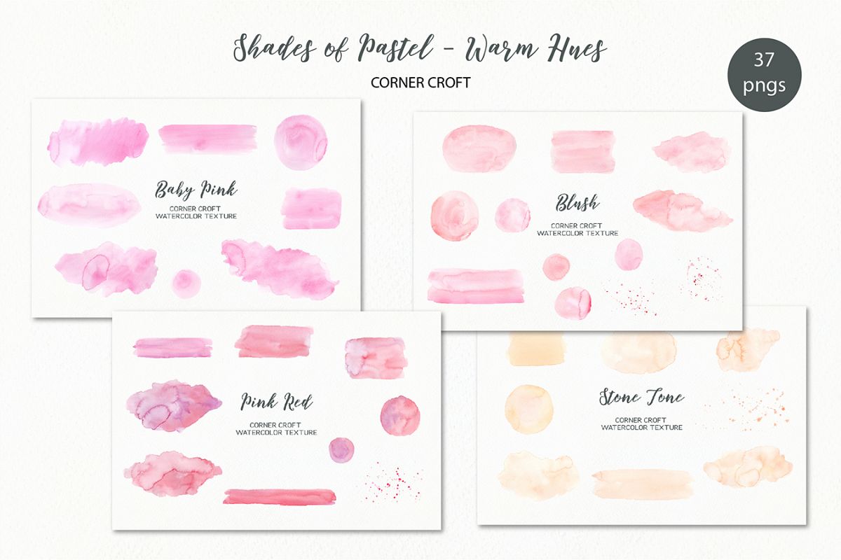 Watercolor texture shades of pastel warm hues example image 1