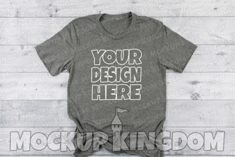 Unisex Crew Neck Shirt Mockup, Bella Canvas Mockup example image 1