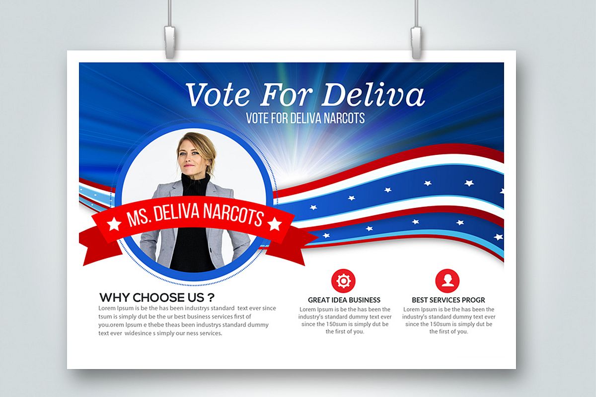 Horizontal Election Vote Flyer example image 1