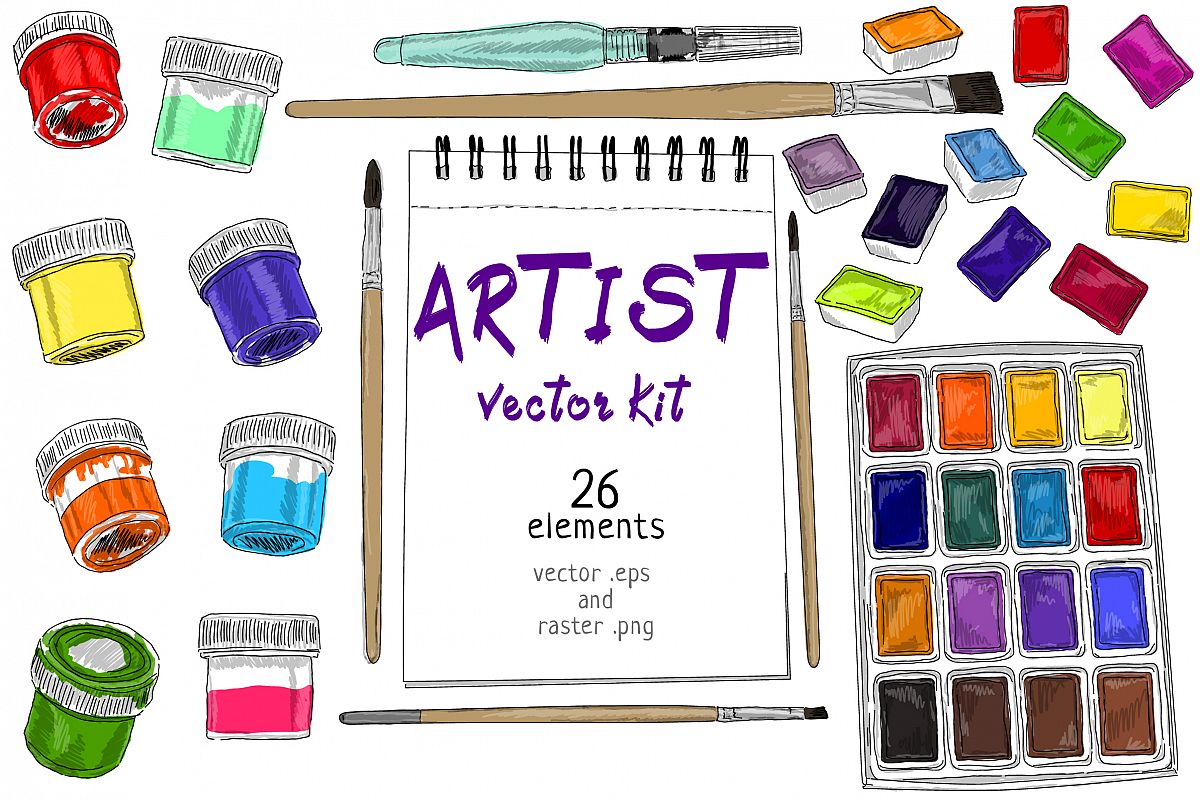 Artist hand drawn kit example image 1