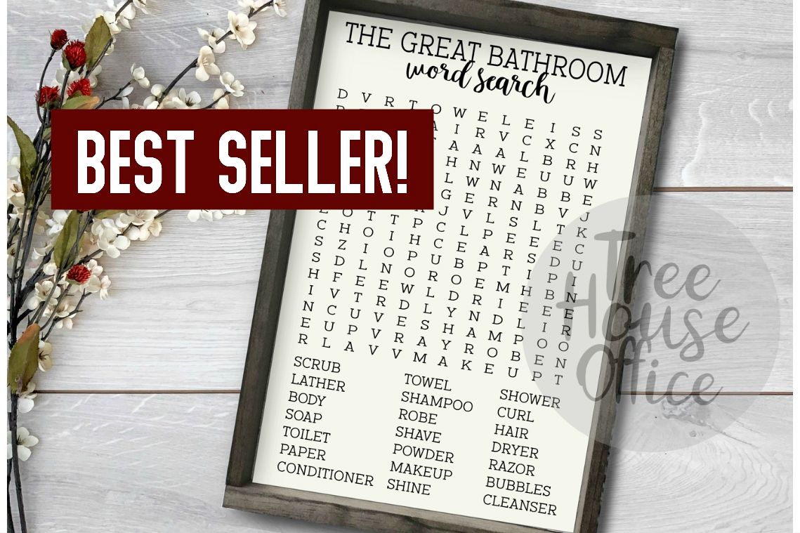 Forget Your Phone Funny Bathroom Word Search Svg Png Jpeg