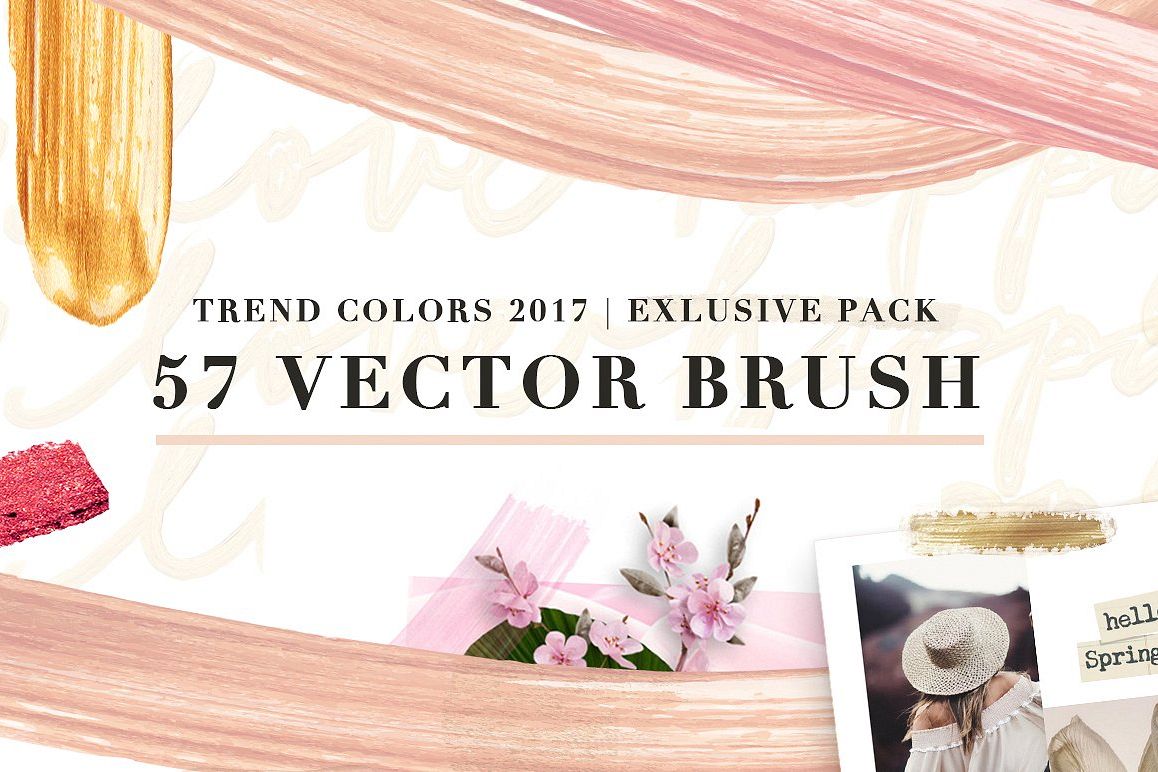57 Vector Cream Brush - Trend colors example image 1