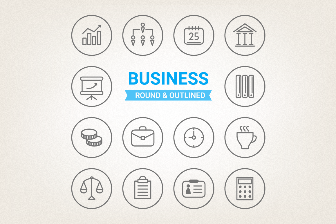 Circle Business Icons example image 1